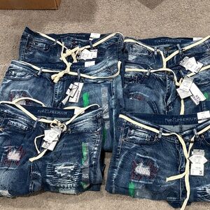 Rue21 Men's Distressed Blue Skinny Jeans